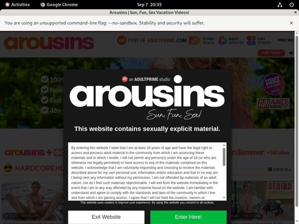 Arousins Trial Sign Up