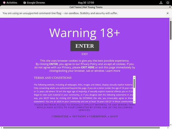 Cali Teens Trial Login