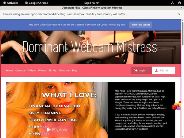 DominantMissClassyFinDomWebcamMistress Discounted