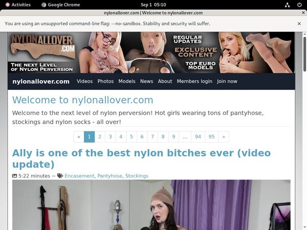 Free Nylonallover Password Account