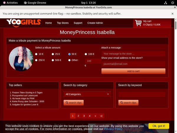 Get Into Moneyprincess Isabell Free