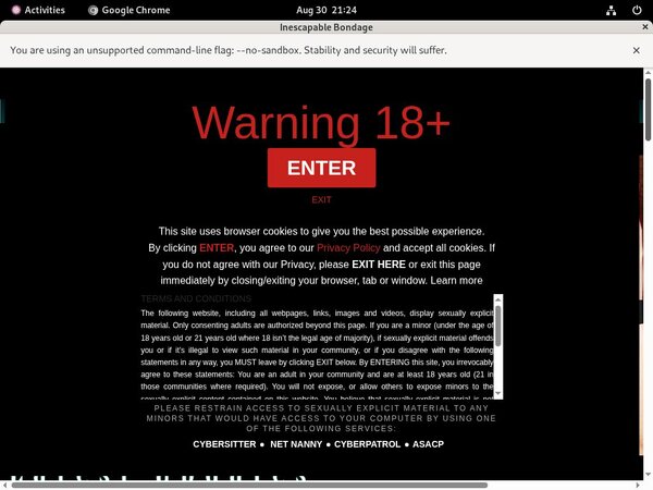 Inescapable Bondage Billing Page