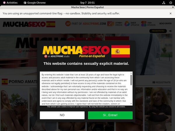 Mucho Sexo Member Sign Up