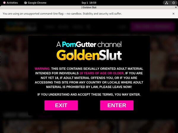 New Goldenslut.com Account