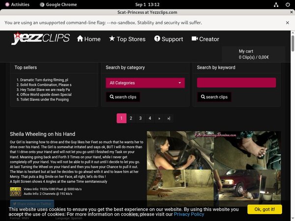 New Yezzclips.com Password