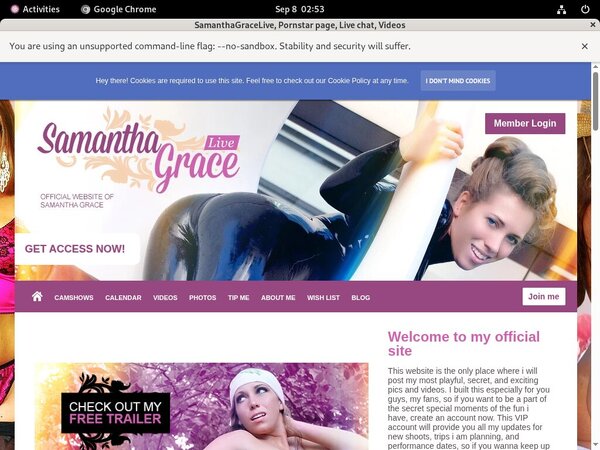 SamanthaGraceLive Porn Account