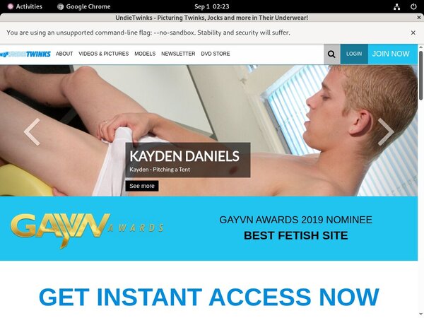 Sign Up For Undie Twinks