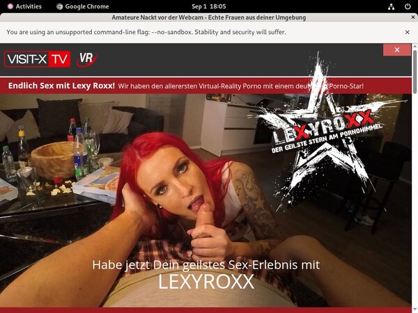 Visit-X TV VR Sign Up Page
